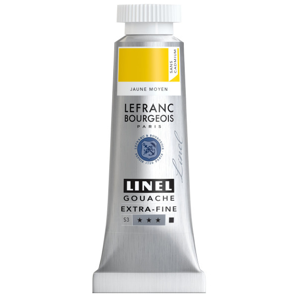 photo-Gouache - Extra-fine - Jaune moyen - 899 - Lefranc Bourgeois - Linel - 14ml