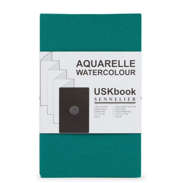 photo-Carnet - Aquarelle - 13x21cm - Accordéon - 100% coton - 300g - Sennelier - USKbook