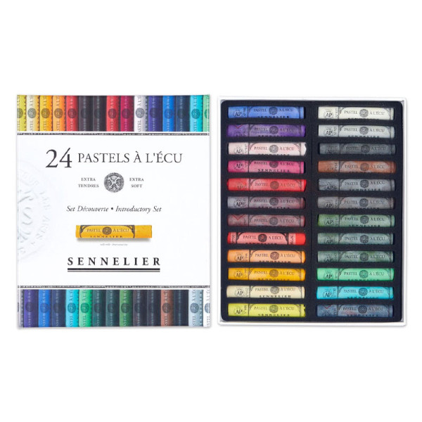 Pastels à l'écu - Boîte de 24 couleurs - Sennelier - Extra tendres - Set découverte
