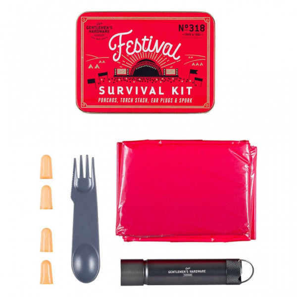 Kit de survie en festival - Ponchos, bouchons d'oreilles, lampe torche - Idées cadeaux
