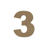 photo-Chiffre en bois - 3 - A décorer - 8 cm de hauteur - Loisirs créatifs