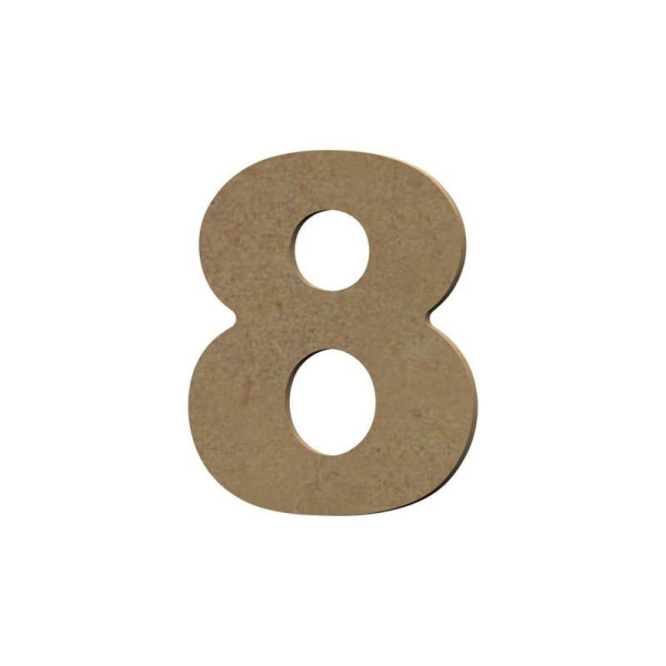 photo-Chiffre en bois - 8 - A décorer - 8 cm de hauteur - Loisirs créatifs