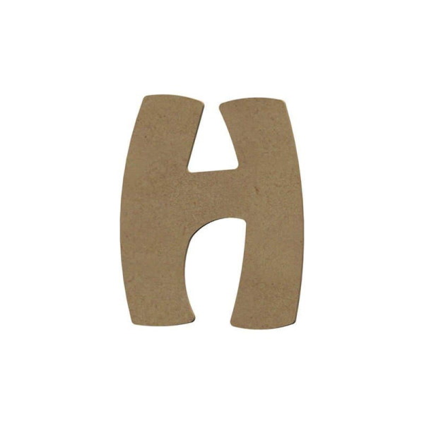photo-Lettre en bois - H - A décorer - 8 cm de hauteur - Loisirs créatifs