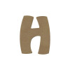 photo-Lettre en bois - H - A décorer - 8 cm de hauteur - Loisirs créatifs