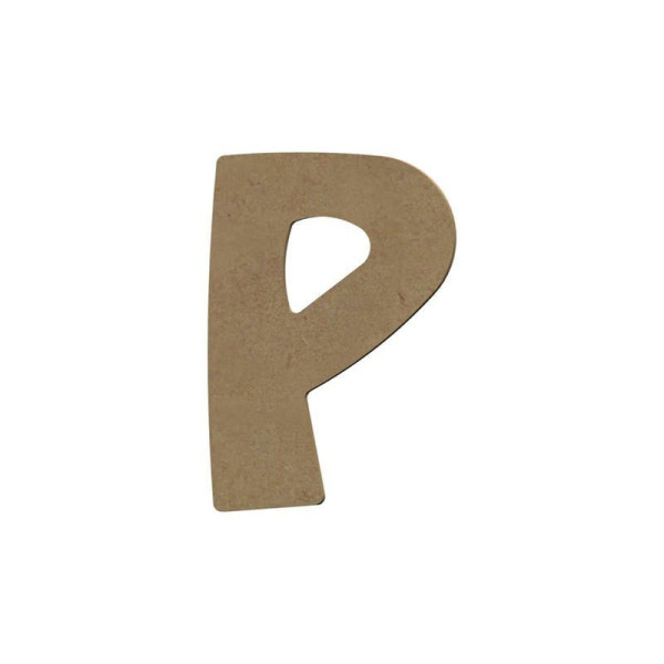 photo-Lettre en bois - P - A décorer - 8 cm de hauteur - Loisirs créatifs