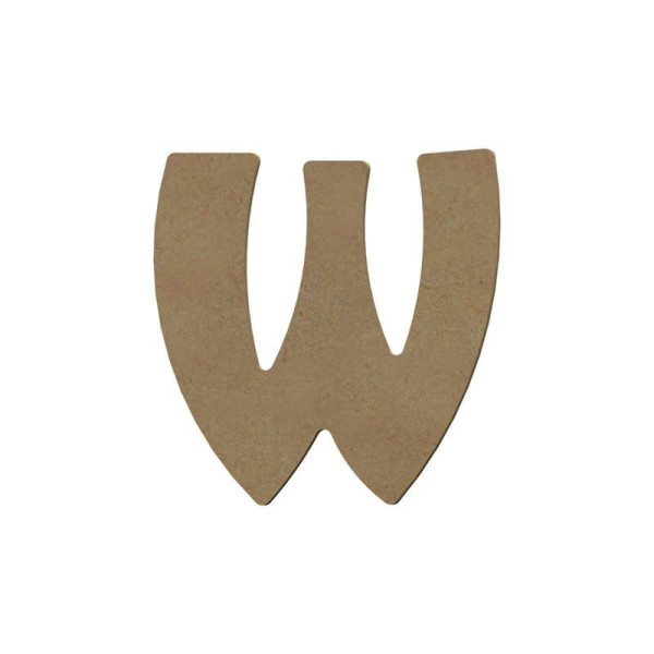 photo-Lettre en bois - W - A décorer - 8 cm de hauteur - Loisirs créatifs