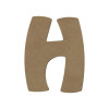 photo-Lettre en bois - H - A décorer - 15 cm de hauteur - Loisirs créatifs