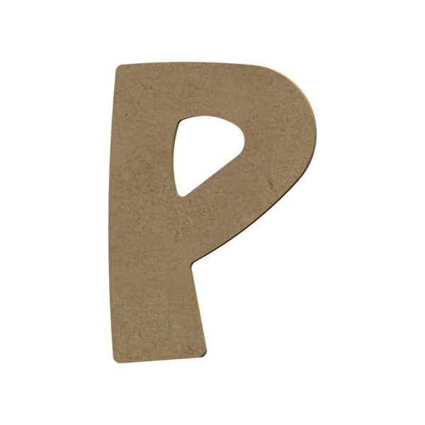 photo-Lettre en bois - P - A décorer - 15 cm de hauteur - Loisirs créatifs