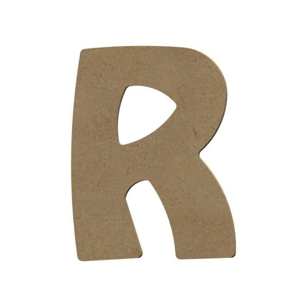 PHOTO-Lettre en bois - R - A décorer - 15 cm de hauteur - Loisirs créatifs