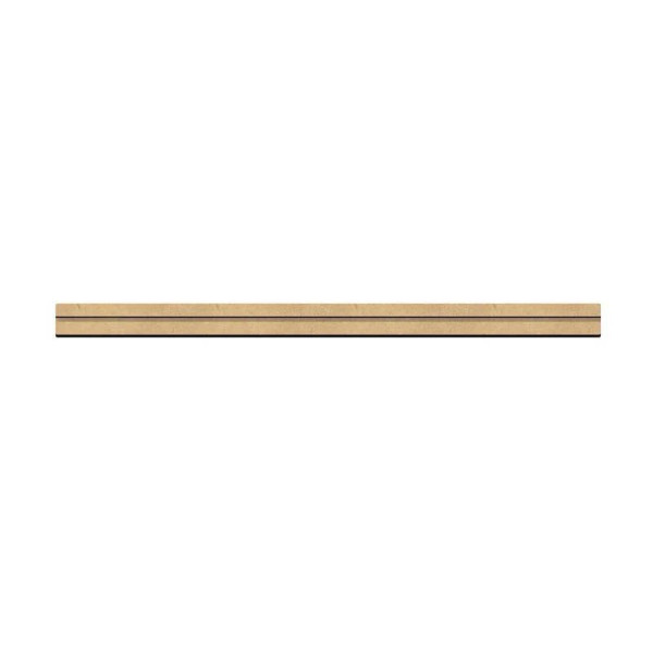 photo-Grande réglette pour lettres et chiffres en bois à décorer - 58x3,5cm - Loisirs créatifs