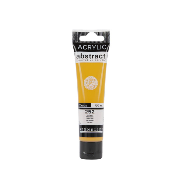 photo-Peinture acrylique - Ocre jaune - 252 - Abstract - Sennelier - Tube 60ml