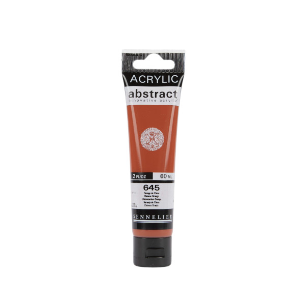 photo-Peinture acrylique - Orange de Chine - 645 - Abstract - Sennelier - Tube 60ml
