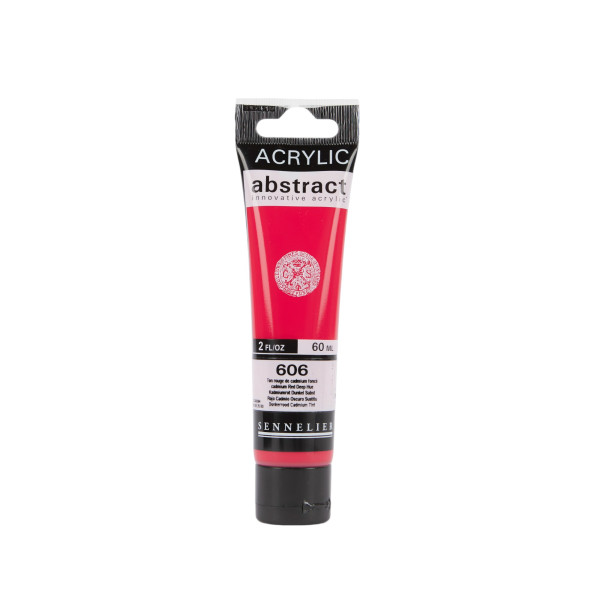 photo-Peinture acrylique - Rouge cadmium foncé - 606 - Abstract - Sennelier - Tube 60ml