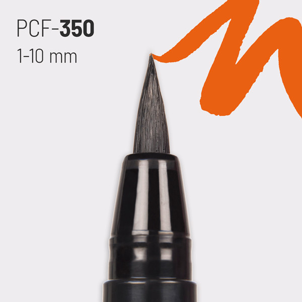 Marqueur Posca PCF-350 blanc | pointe pinceau