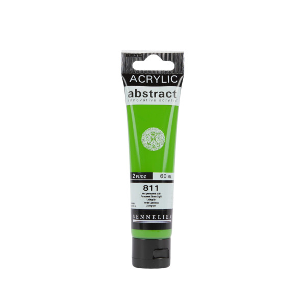 photo-Peinture acrylique - Vert permanent clair - 811 - Abstract - Sennelier - Tube 60ml