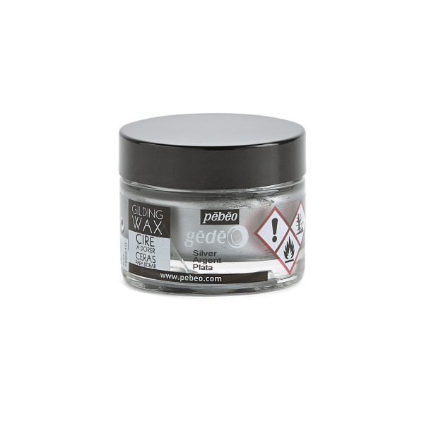photo-Cire à dorer - Argent - Tous supports - Pébéo - Gédéo - Pot de 30 ml