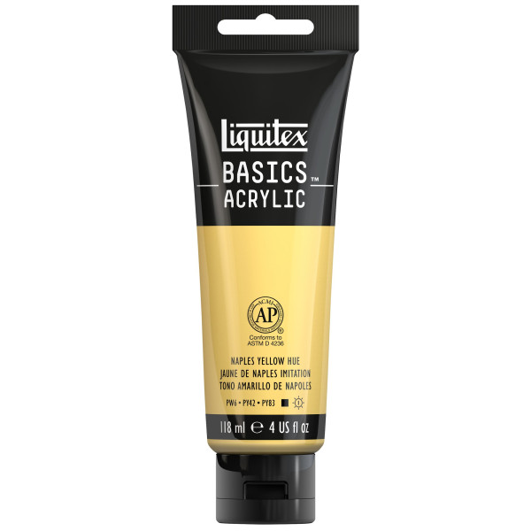 photo-Peinture acrylique - Jaune de Naples - 601 - Liquitex Basics acrylic - Tube 118ml