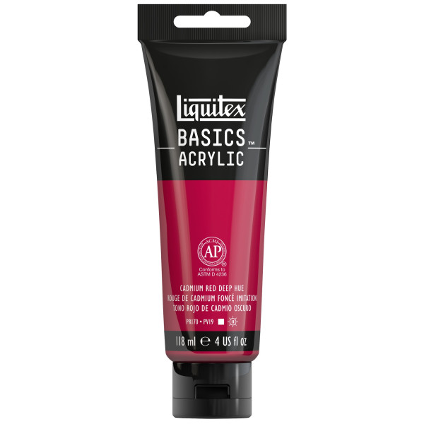 photo-Peinture acrylique - Rouge cadmium foncé - 311 - Liquitex Basics acrylic - Tube 118ml