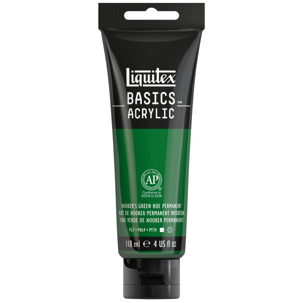 photo-Peinture acrylique - Vert de Hooker - 224 - Liquitex Basics acrylic - Tube 118ml