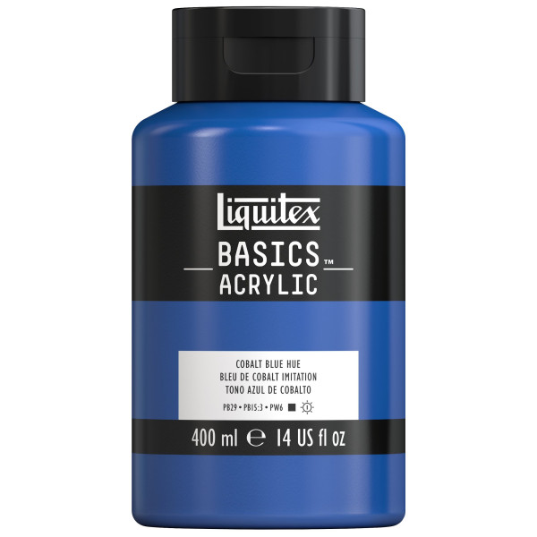 photo-Peinture acrylique - Bleu de Cobalt - 381 - Liquitex Basics acrylic - Pot 400ml
