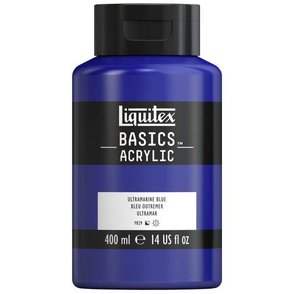 photo-Peinture acrylique - Bleu outremer - 380 - Liquitex Basics acrylic - Pot 400ml