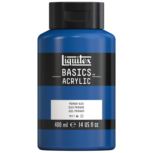 photo-Peinture acrylique - Bleu primaire - 420 - Liquitex Basics acrylic - Pot 400ml