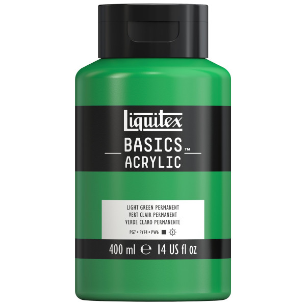 photo-Peinture acrylique - Vert clair permanent - 312 - Liquitex Basics acrylic - Pot 400ml
