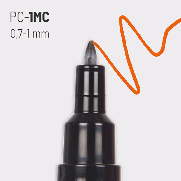 Marqueur Posca PC-1MC rouge | pointe extra-fine conique