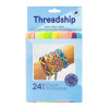 photo-24 échevettes - Fils pour bracelet brésilien - Couleurs néon - 8m longueur - DMC