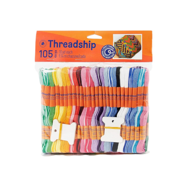 photo-105 échevettes - Fils pour bracelet brésilien - Broderie - Couleurs assorties - DMC