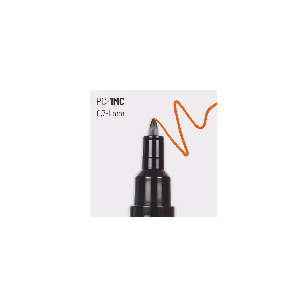 Marqueur Posca PC-1MC gris | pointe extra-fine conique