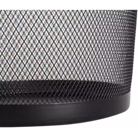 Corbeille à papier - Poubelle de bureau - Noir - Métal - 34x24cm - Grand modèle