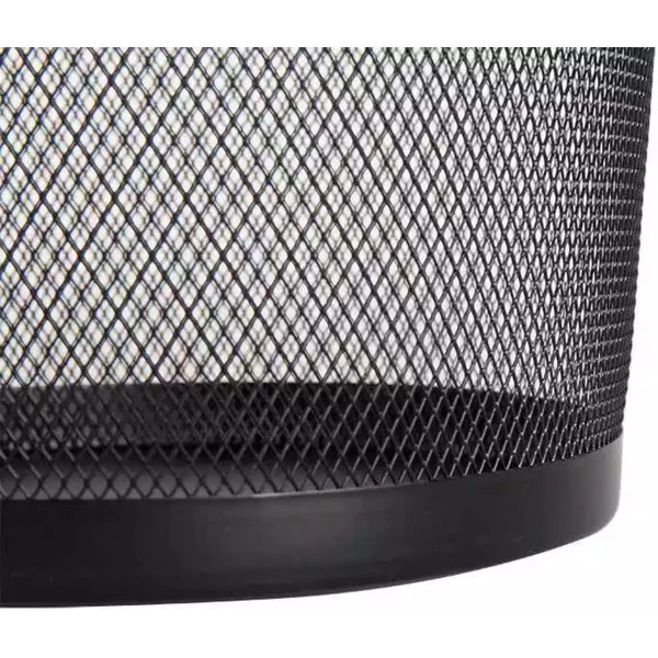 Corbeille à papier - Poubelle de bureau - Noir - Métal - 34x24cm - Grand modèle