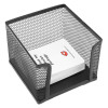 photo-Support pour bloc-notes et post-it - Métal - Noir - Pour le bureau - 10,5x10,5x8cm