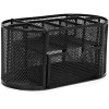 Organiseur de bureau - 9 compartiments - Métal - Noir - Pour le bureau