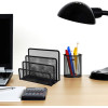 Trieur de courrier - Porte-lettres - 4 compartiments - Métal - Noir - Pour le bureau