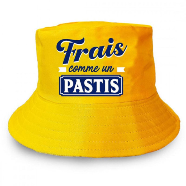 photo-Bob - Chapeau - Jaune - Frais comme un pastis - Humour - Idée cadeau - Taille unique