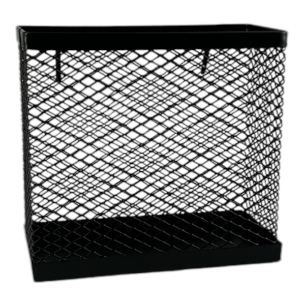 photo-Pot à crayons - Rectangulaire - Métal - Noir - A suspendre - Bureau - Ulmann