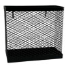 photo-Pot à crayons - Rectangulaire - Métal - Noir - A suspendre - Bureau - Ulmann