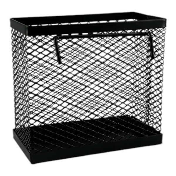 Pot à crayons - Rectangulaire - Métal - Noir - A suspendre - Bureau - Ulmann
