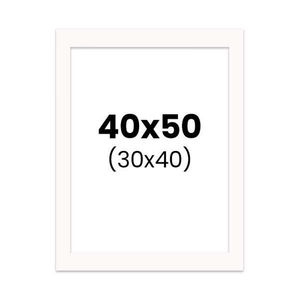 photo-Passe-partout - Blanc - 40x50cm - Photo 30x40cm - Pour cadre - Encadrement