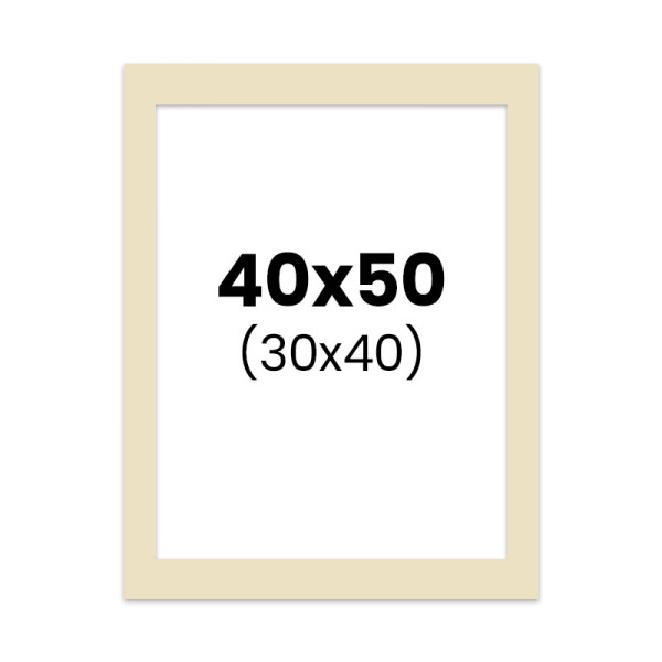 photo-Passe-partout - Ivoire - 40x50cm - Photo 30x40cm - Pour cadre - Encadrement
