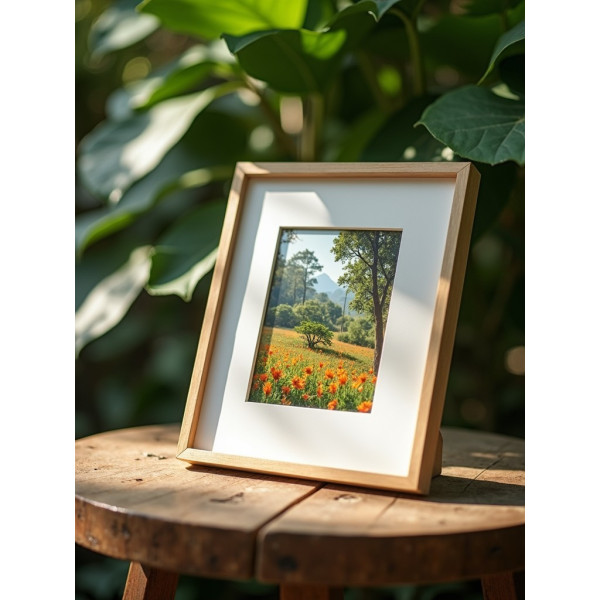 Passe-partout - Blanc - 24x30cm - Photo 15x20cm - Sans cadre - Encadrement
