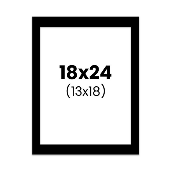 photo-Passe-partout - Noir - 18x24cm - Photo 13x18cm - Pour cadre - Encadrement