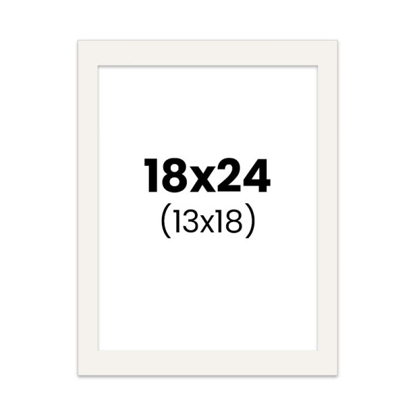 photo-Passe-partout - Blanc cassé - 18x24cm - Photo 13x18cm - Pour cadre - Encadrement