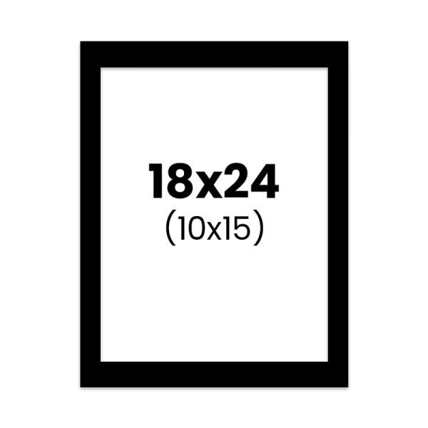 photo-Passe-partout - Noir - 18x24cm - Photo 10x15cm - Pour cadre - Encadrement