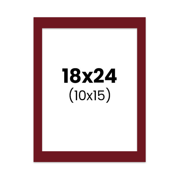 photo-Passe-partout - Rouge - 18x24cm - Photo 10x15cm - Pour cadre - Encadrement