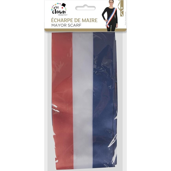 photo-Echarpe de maire - France - Déguisement - Bleu, blanc, rouge - 8cmx2m