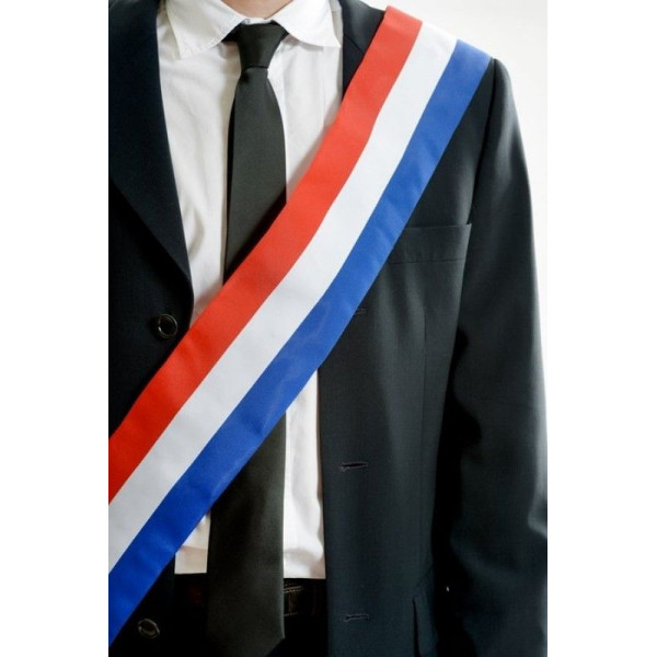 Echarpe de maire - France - Déguisement - Bleu, blanc, rouge - 8cmx2m