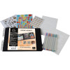 photo-Album de scrapbooking - 32x22cm - Noir - Inclus stickers, feutres, pochoirs, coins photos - Exacompta
